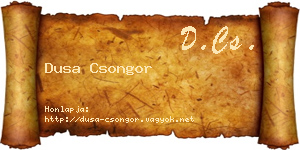 Dusa Csongor névjegykártya