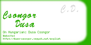 csongor dusa business card